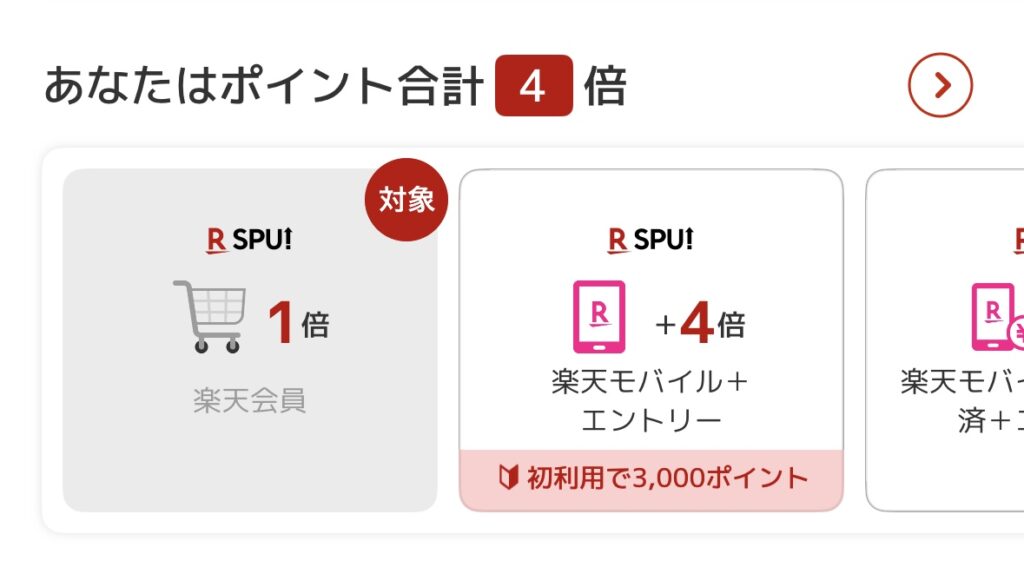 旦那のポイント倍率