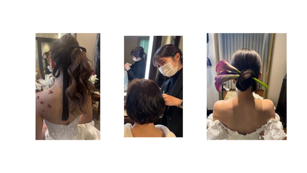 ヘアメイクの様子